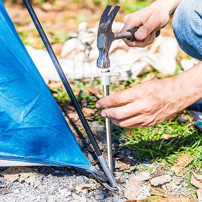 Eurmax USA Galvanized Non-Rust Camping Family Tent Pop Up Tent Stakes Canopy Anchors Heavy Duty