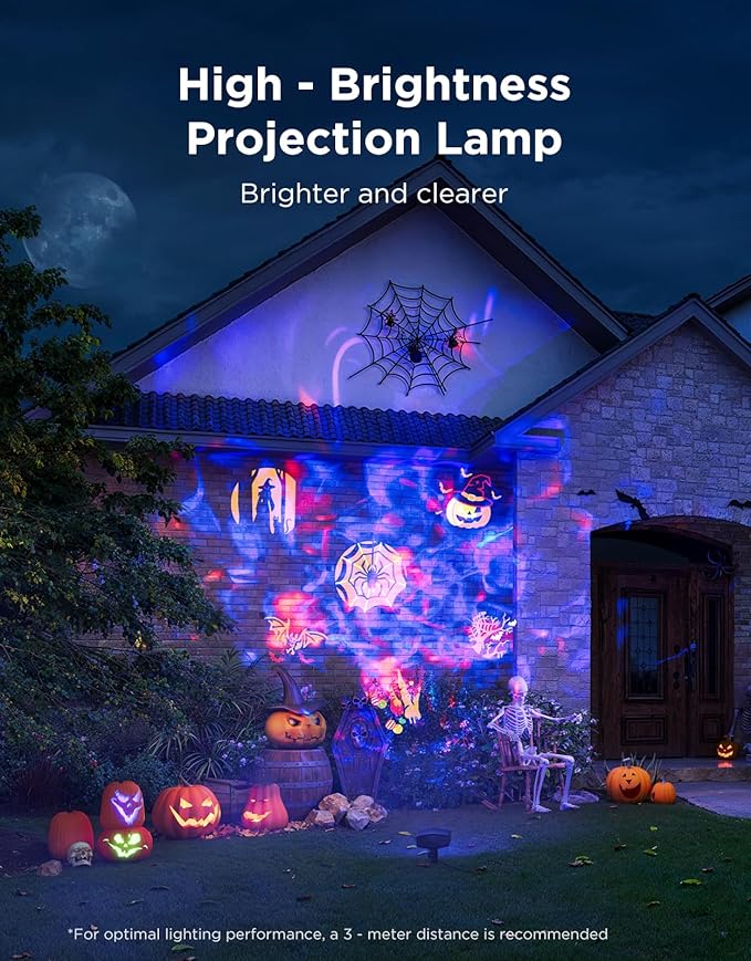 Govee Outdoor Decoration Projector Light, 20W LED Snowflake Projector, IP67 Waterproof, 180°