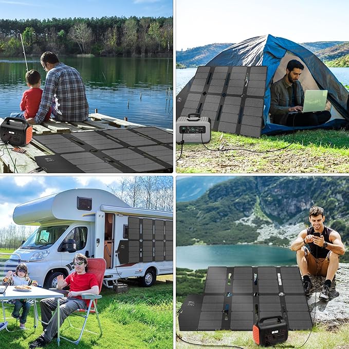 100W Portable Solar Panel MC-4 Foldable Solar Panel Charger Kits 18V IP68 Waterproof Lightweight
