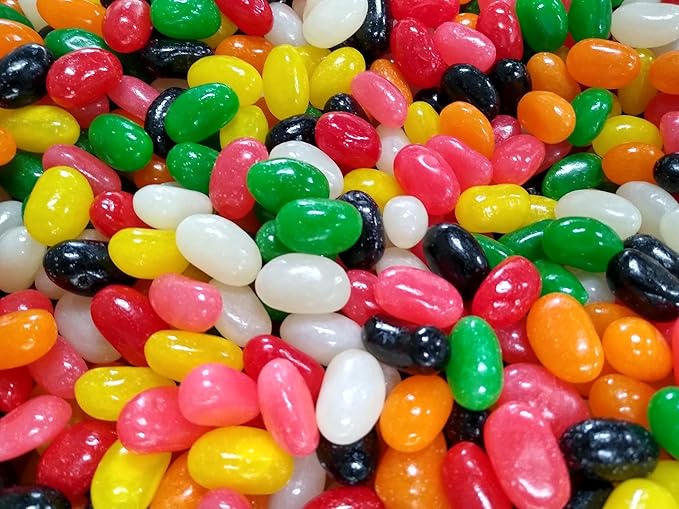 Jumbo Assorted Spiced Jelly Beans - 1 lb of Fresh Delicious Extra Large Licorice Sassafras