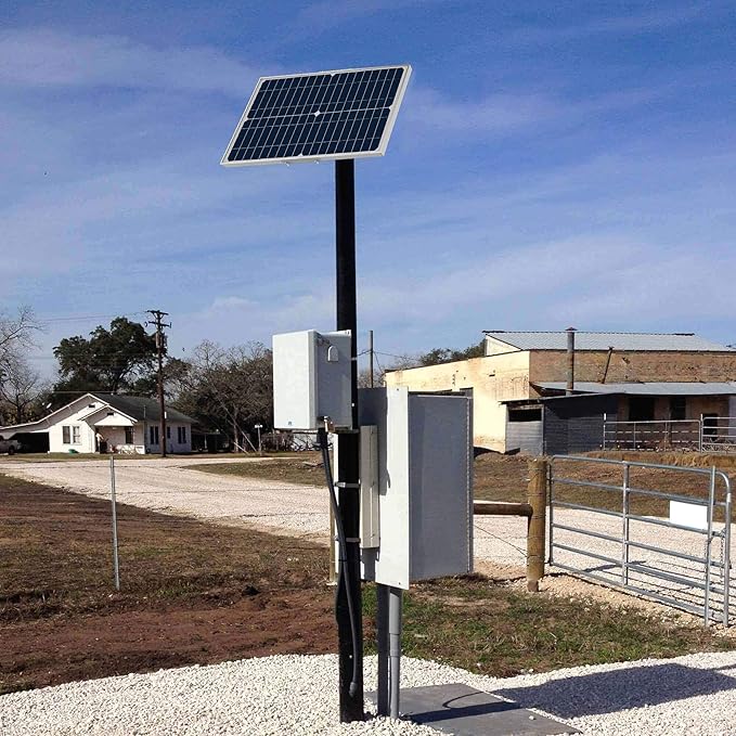12V Waterproof Solar Battery Trickle Charger & Maintainer - 30 Watts Mono Solar Panel Built-in