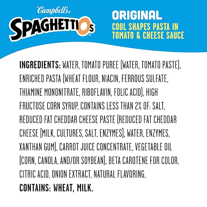 SpaghettiOs Original Disney Princess Shapes Canned Pasta, 15.8 OZ Can