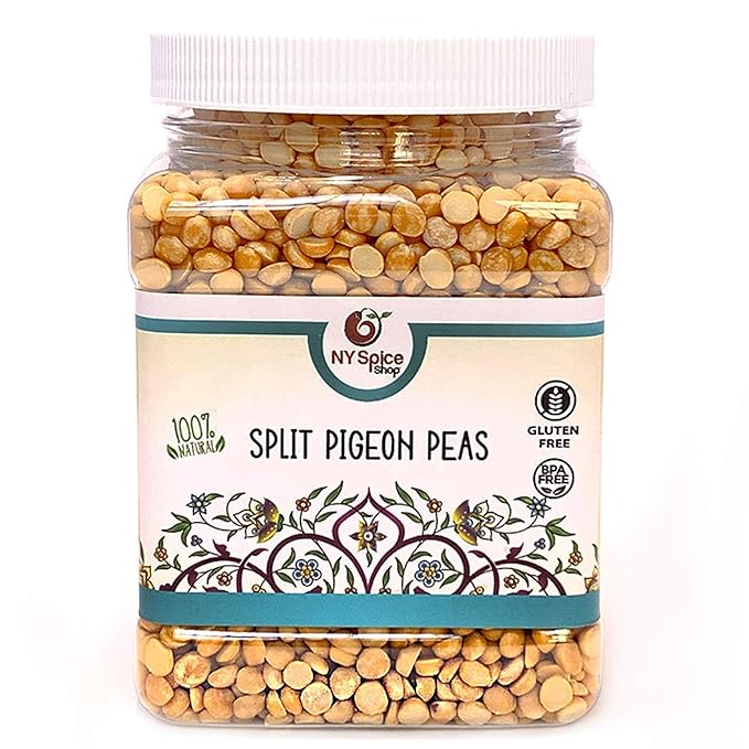 NY SPICE SHOP Pigeon Peas - 3 Pound Split Pigeon Peas - Yellow Split Peas - Dried Yellow Lentil