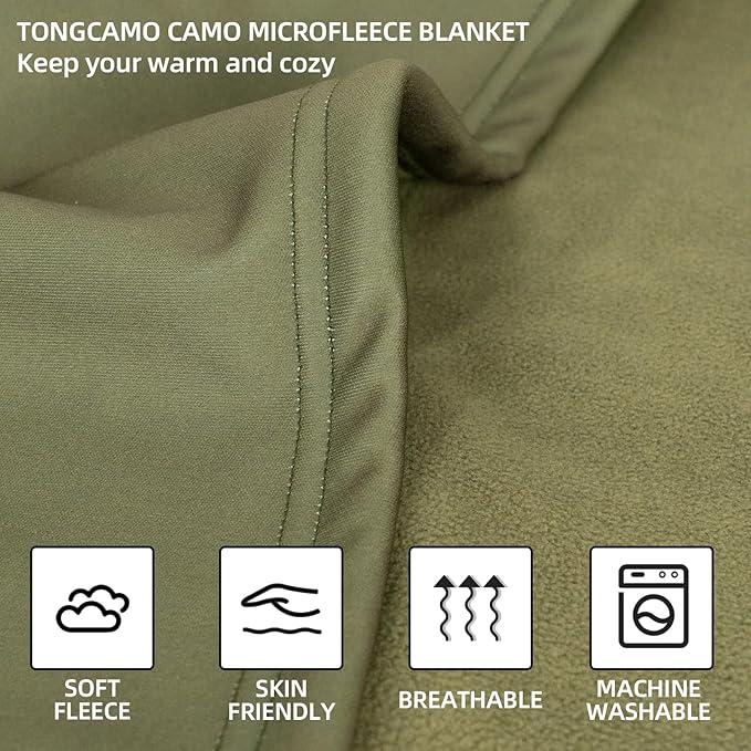 Camo Throw Blanket for Couch Sofa Soft Cozy Blankets Fleece Warm Lightweight Bedding Blanket for