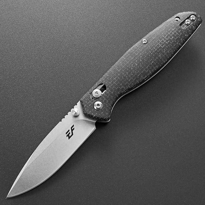 Eafengrow EF966 Folding Knife D2 Blade Micarta Handle with Pocket Clip EDC Tactical Knife thumb