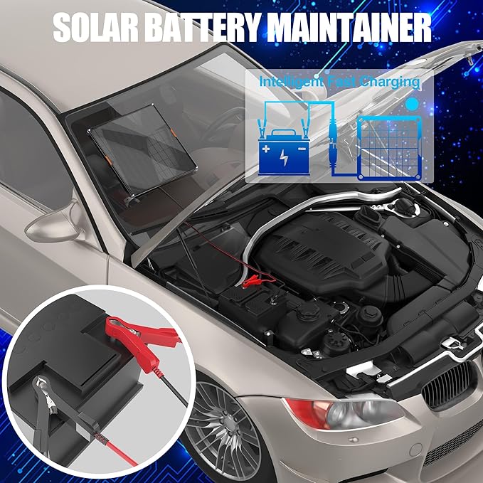 OYMSAE 30 Watt 12 Volt Solar Panel Solar Trickle Charger 30W 12V Portable Solar Battery Charger &