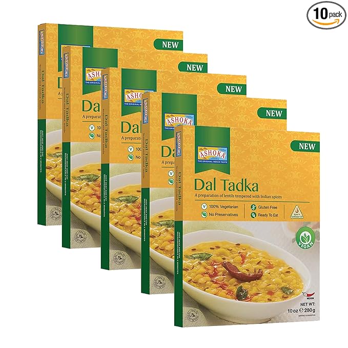 Ashoka Meals 1932, Plant-Based Lentils Curry, All-Natural Ready to Eat Meals, Authentic Dal Tadka