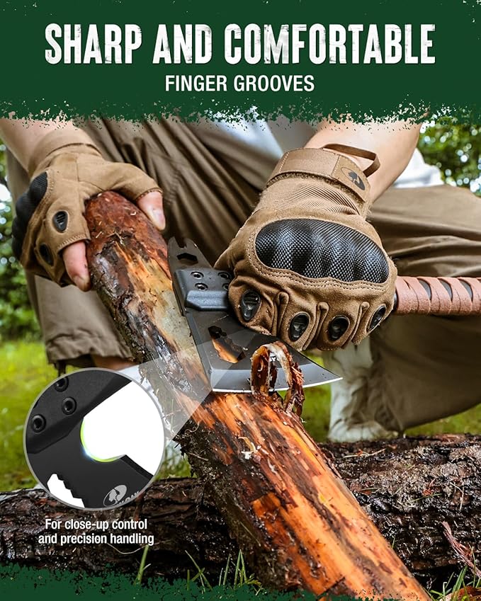 MOSSY OAK 12" Camping Axe and Survival Hatchet with Sheath, Compact Outdoor Multitool Hatchet with