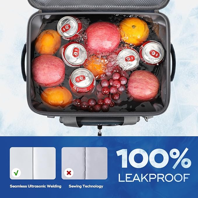Maelstrom Soft Sided Cooler Bag, 30/40 Can Collapsible Insulated Ice Chest, Large Leakproof Camping