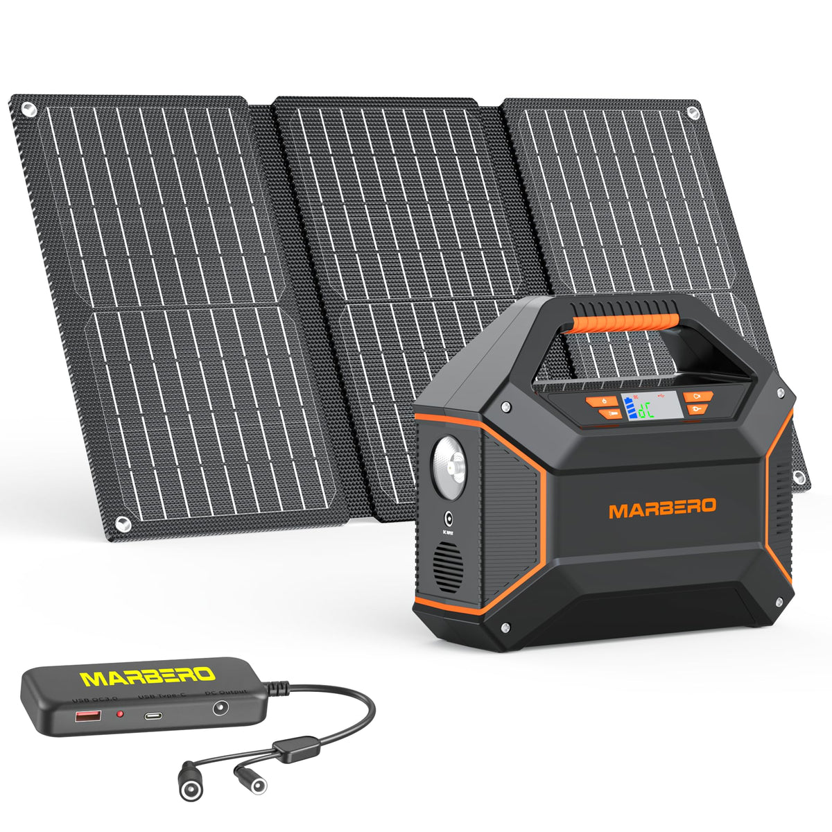 MARBERO 155Wh Solar Generator with Solar Panel Included 30W Solar Panel Kit