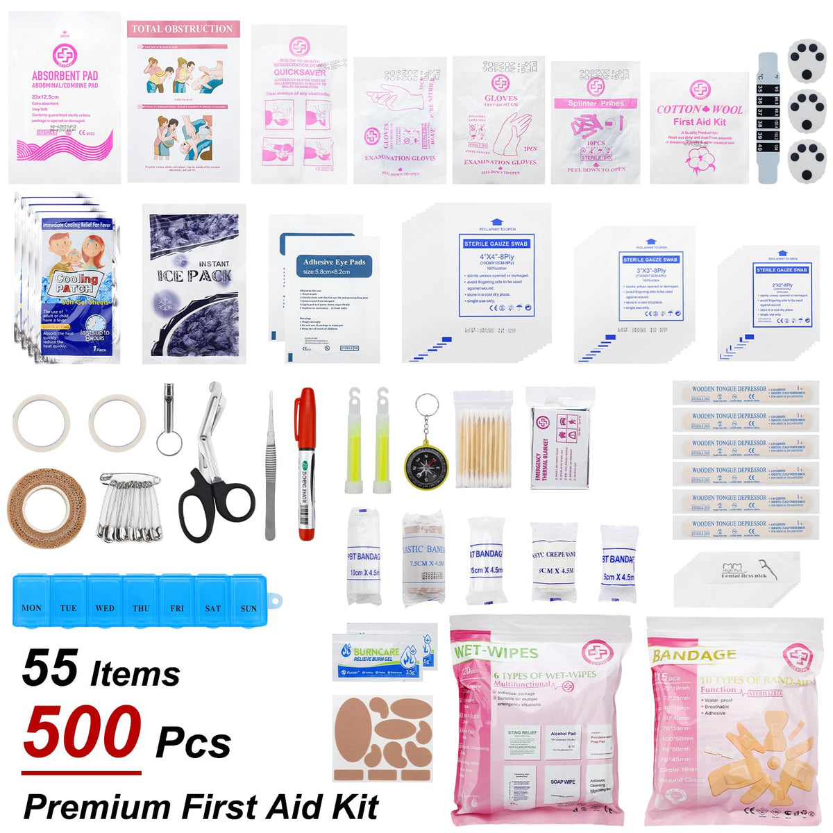 Gevoke First Aid Kit - 500 Piece - product view 3