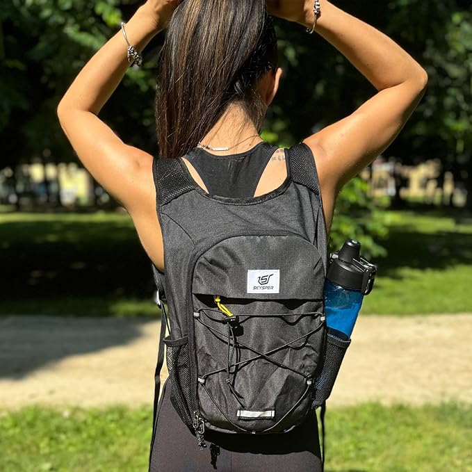 SKYSPER Foldable Hiking Backpack - 10L Small Lightweight Daypack Breathable Travel Backpacks for