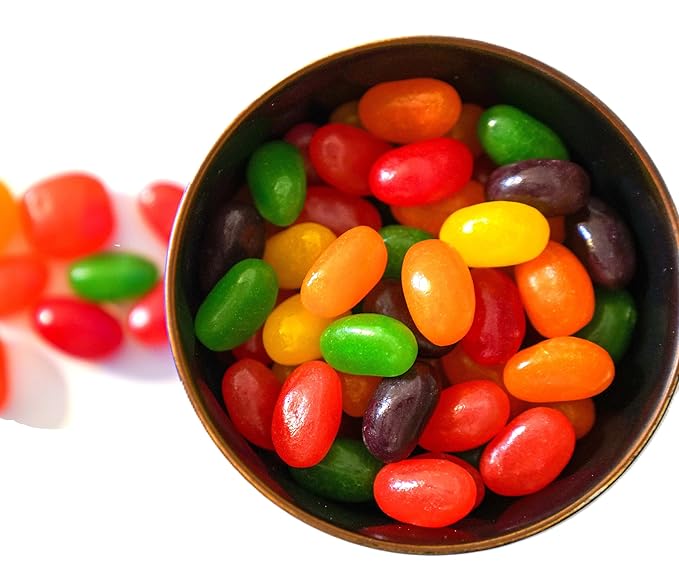 Jumbo Extra Large Fresh Chewy Fruit Flavored Jelly Beans - 1.5 lbs Fresh Bulk Assortment of Cherry