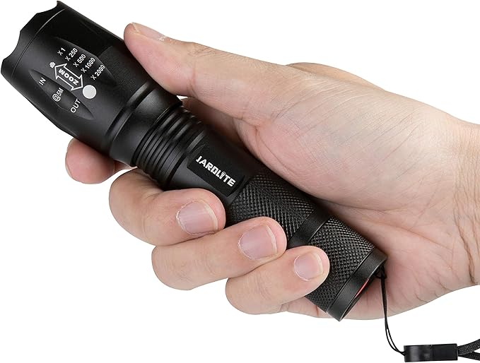 LED Emergency Handheld Flashlight, 4 Pack, Adjustable Focus, Water Resistant with 5 Modes, Best