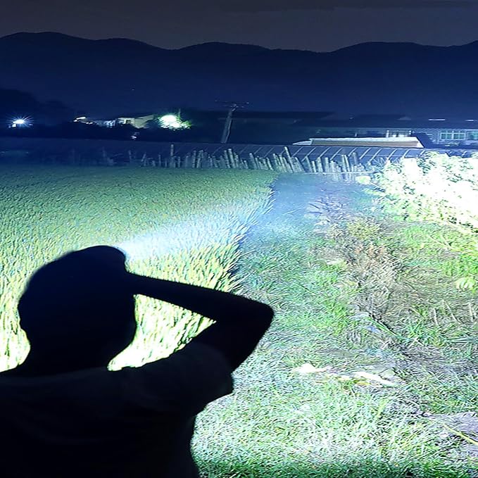 Headlamp Rechargeable 90000 Lumens Ultra Bright Head Lamp Super Bright Hard Hat Light Zoomable