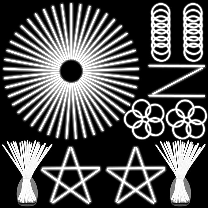 ILHSTY 100 pk Glow Sticks Bulk Party Favors and Decorations - 8" Glow in the Dark Party Supplies