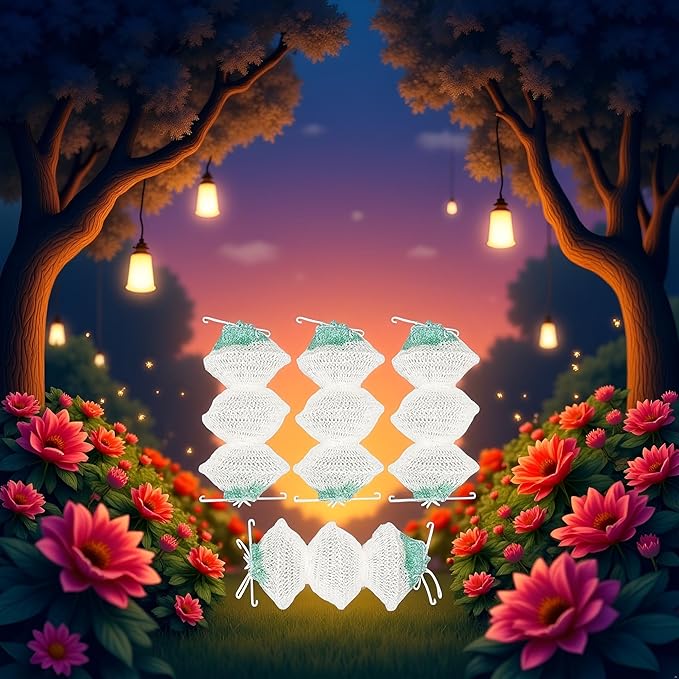 4 Pack Lantern Mantles Bulk Accordion Shape 95 On Attractive Design Double-Clip Three-Layer Gauze