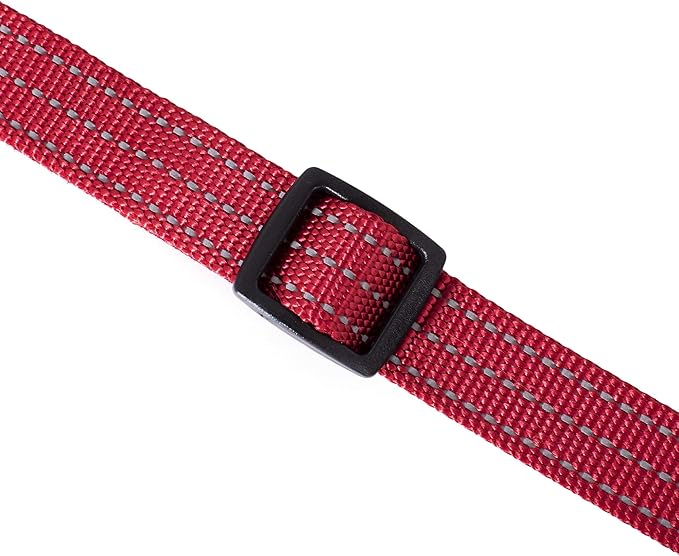 Mile High Life Dog Collar | Nylon Reflective Dog Collars | Light Weight Puppy Collars | Red Dog
