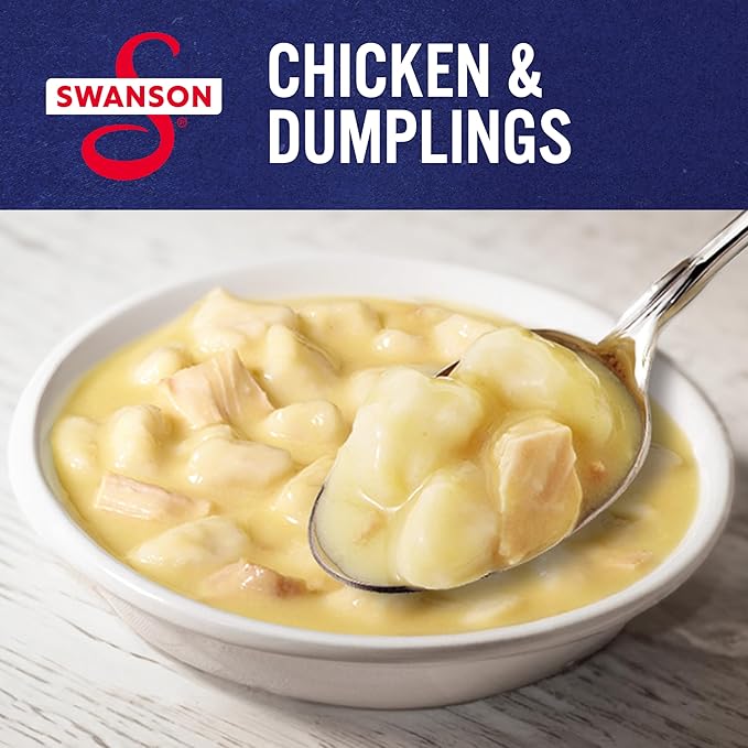 Swanson Canned Chicken and Dumplings With White and Dark Chicken Meat, 10.5 OZ Can (Case of 12)
