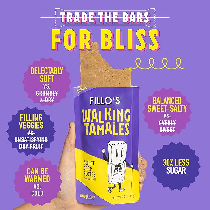 Fillo's Walking Tamales Sweet Corn Elotes, Pk of 7, Ready-to-Eat, Delicious, Gluten-Free