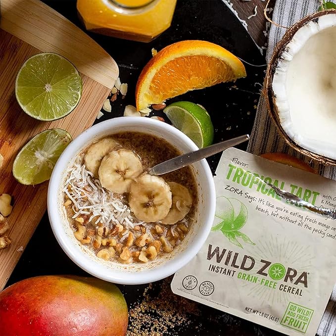 Wild Zora Instant Grain-Free Hot Cereal - Tasty Paleo Friendly Cereals, Instant Hot Meal, Breakfast