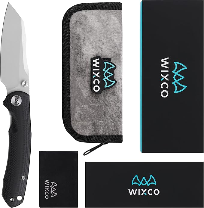 Folding Pocket Knife, 3.35" 14C28N Blade G10 Handle EDC Knife with Liner Lock, Small Pocket Knife