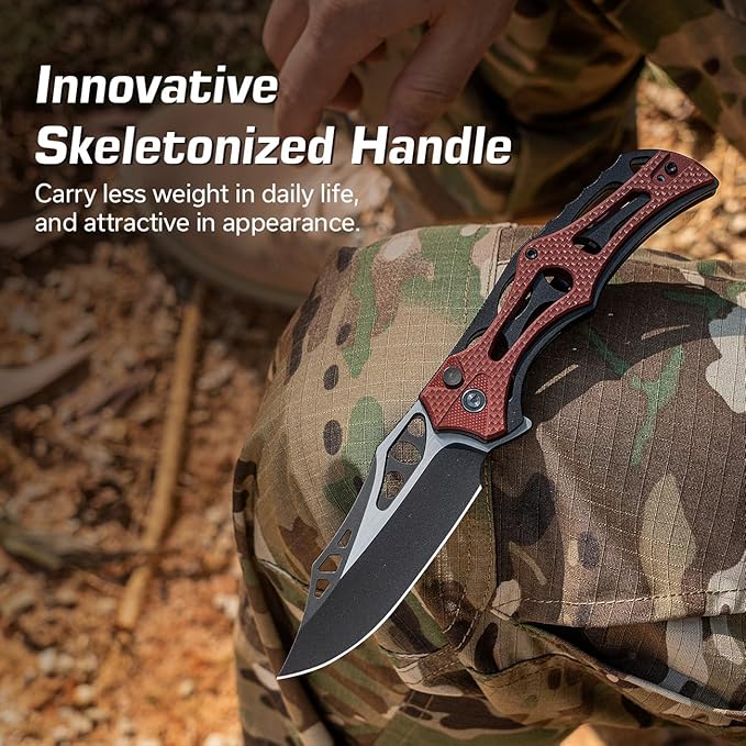 CIVIVI Pocket Knife for Men, Biophase Flipper Tactical Folding Knife, 3.48" Nitro-V Blade Aluminum