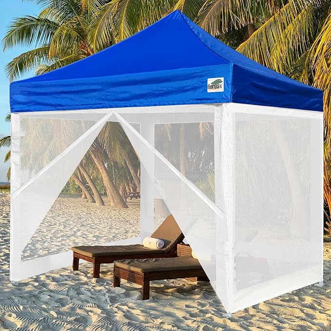 Eurmax USA 10'x10' Pop-up Canopy Tent Commercial Instant Canopies with 4 Removable Zipper End
