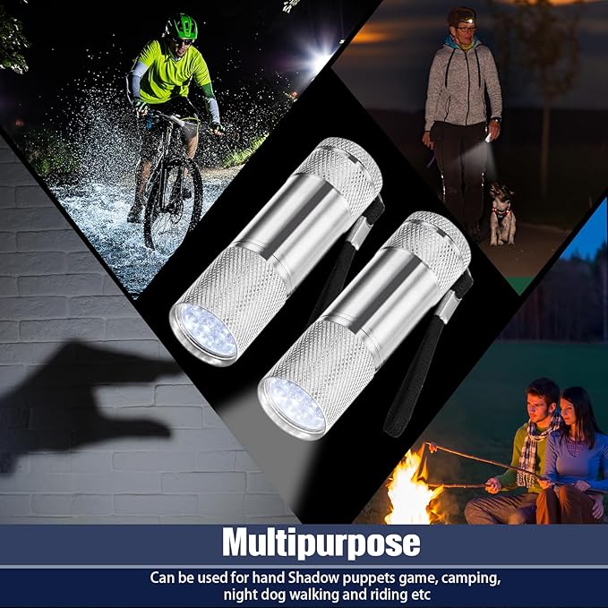 VIHOSE 20 Pcs Mini Flashlights Bulk, Bright Aluminum Handheld Flash Light with Lanyard Small LED