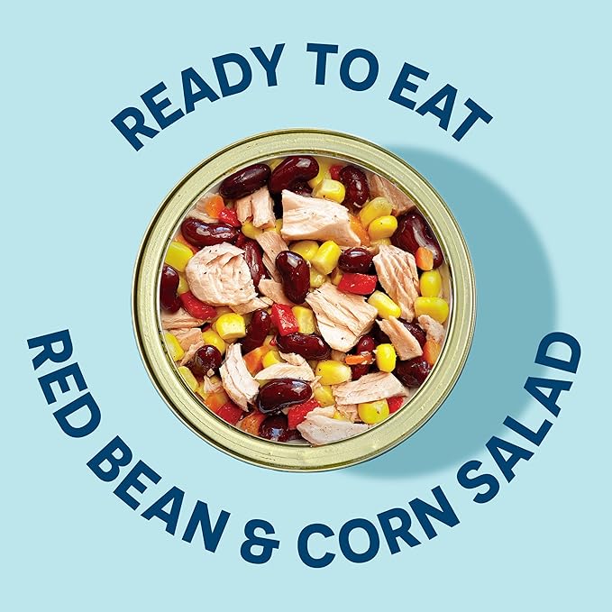 Wild Planet Ready-to-Eat Wild Tuna, Bean & Corn Salad with Organic Sweetcorn, Red Peppers and