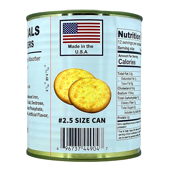 Future Essentials Sailor Pilot Bread Crackers 9.9 Oz per Can Ship’s Biscuit Ready to Eat Survival