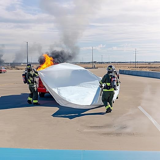 Vehicle Fire Blanket, Emergency Fire Extinguisher Blanket for Car,Survival Safety Fire Blanket for