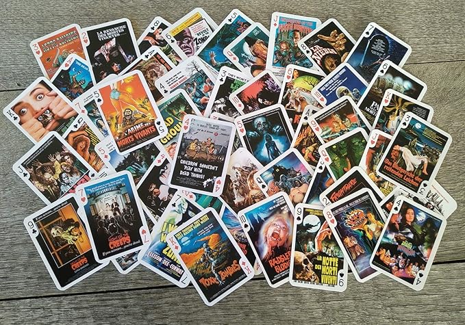 Zombies Playing Cards (Poker Deck 54 Cards All Different) Vintage Trash Horror Thriller Movie