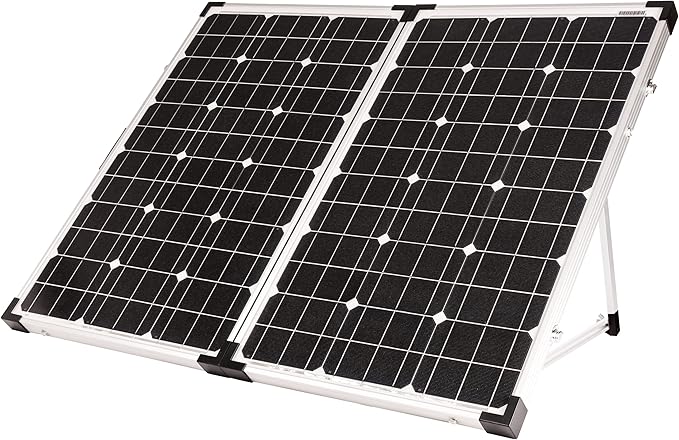 Go Power! GP-PSK-130 130W Portable Folding Solar Panel Kit with 10 Amp Solar Controller, Great for