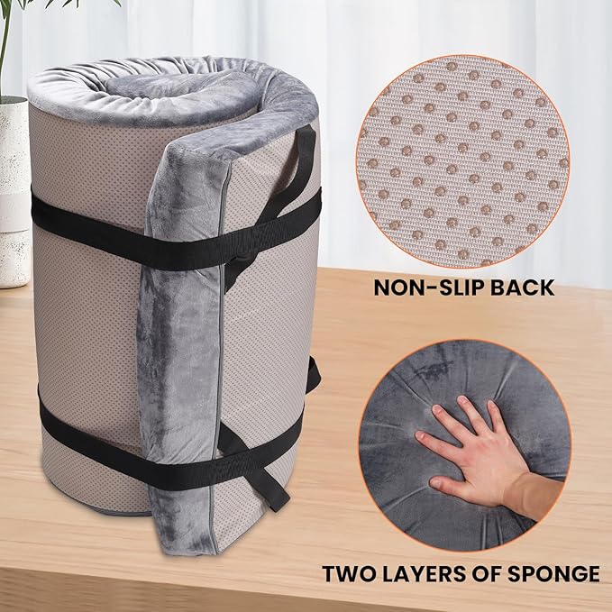 Memory Foam Sleeping Pad Camping Mattress,3 Inch Thick Portable Floor Mat for Adult Waterproof