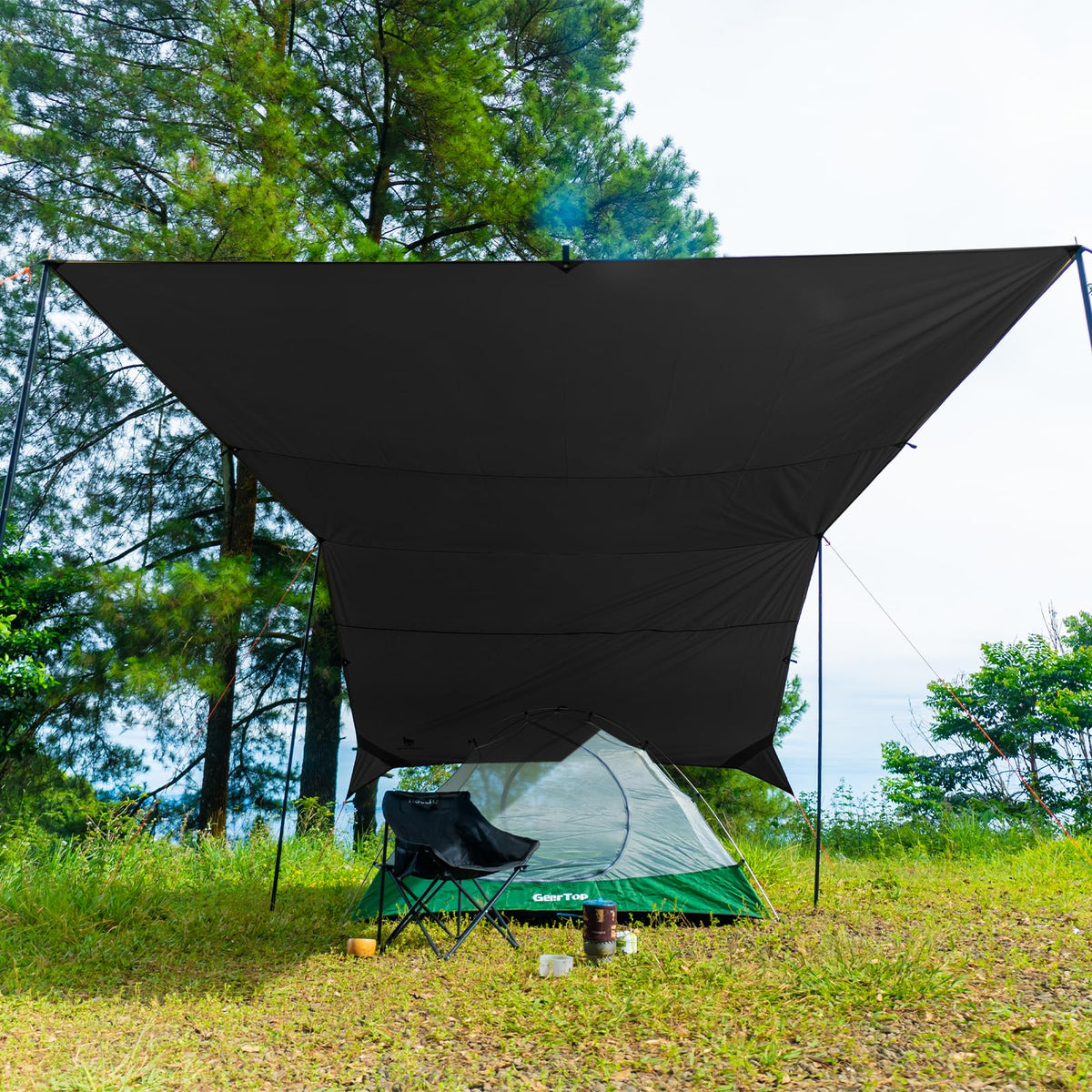 GEERTOP Large 17 x 10 ft Tarp Waterproof Portable Hammock Rain Fly Outdoor Awning Backpacking Tarp
