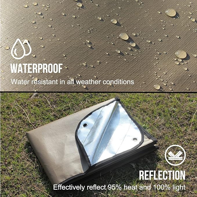 LYN Heavy Duty Emergency Blanket Survival Gear Waterproof Insulated Blanket Emergency Tarp for