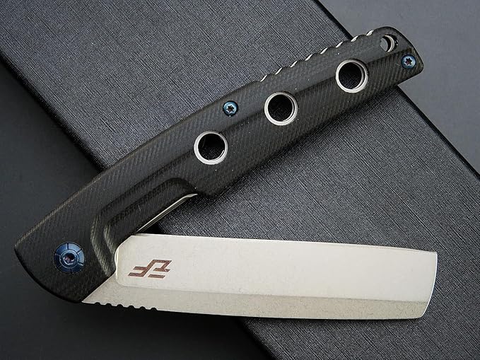 Eafengrow EF941 EDC Pocket Folding Knife D2 Steel Blade G10 Handle Pocket Clip with safety liner