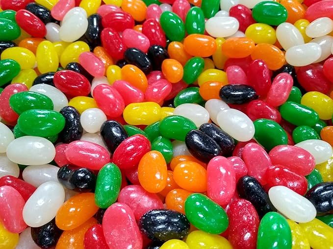 Jumbo Assorted Spiced Jelly Beans - 2 lbs of Fresh Delicious Extra Large Licorice Sassafras