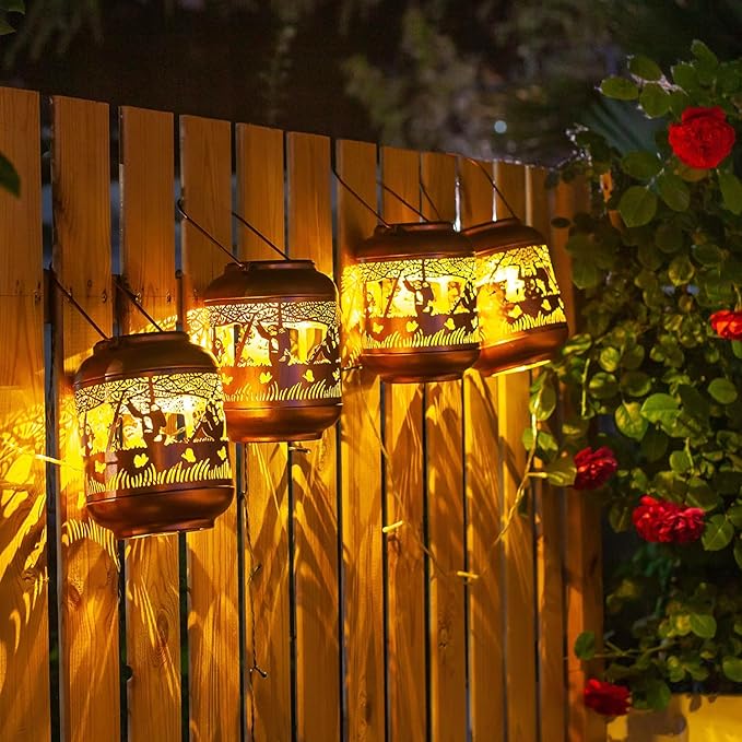Sloth Solar Lanterns Outdoor Waterproof,Hanging Solar Lights Sloth Gifts for Women Men Metal LED