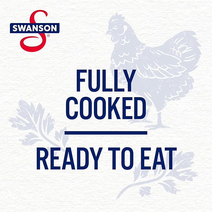 Swanson White and Dark Premium Chunk Canned Chicken Breast in Water, Fully Cooked Chicken, 9.75 OZ