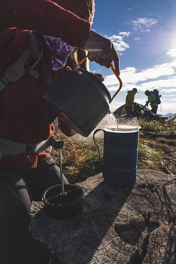 GSI Outdoors Halulite Tea Kettle, Ultralight Aluminum Camping Kettle, Durable, Fast-Boil for
