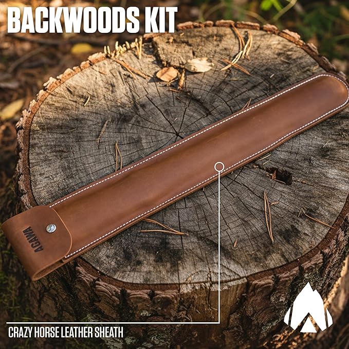 AGAWA - BOREAL21 Backwoods Kit - Includes 21" Folding Saw, Leather Sheath, 21" All-Purpose & 21"