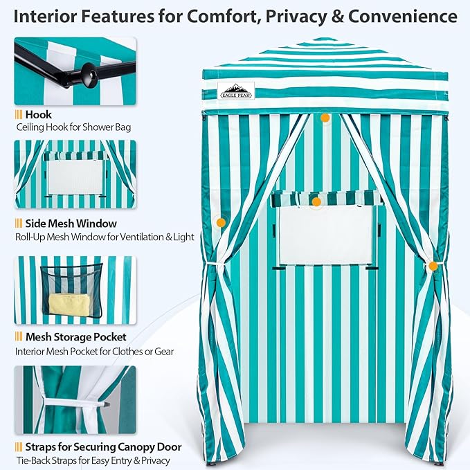 EAGLE PEAK Flex Ultra Compact 4x4 Pop-up Canopy, Sun Shelter, Changing Room, Portable Privacy
