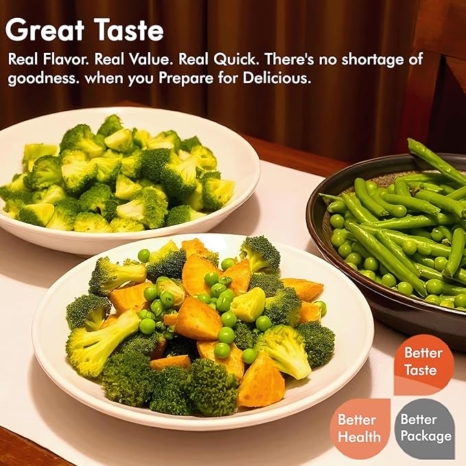 NuManna Triple Pack Freeze-Dried 3 Vegetables Buckets 300 Servings Contains Peas, Green Beans &