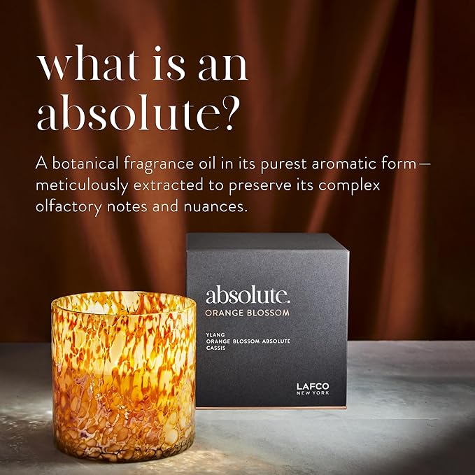 LAFCO New York Signature Candle, Orange Blossom - 15.5 oz - 90-Hour Burn Time - Reusable, Hand