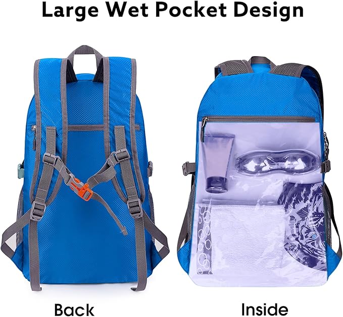 G4Free 40L Lightweight Packable Hiking Backpack, Waterproof Travel Daypack