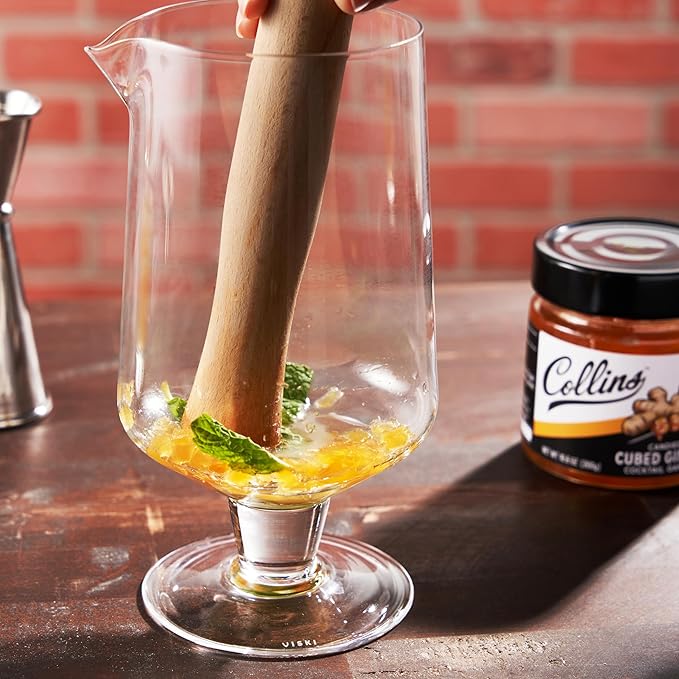 Collins Candied Ginger in Syrup for Cocktails, Gluten Free Skinny Cocktail Garnish for Whiskey