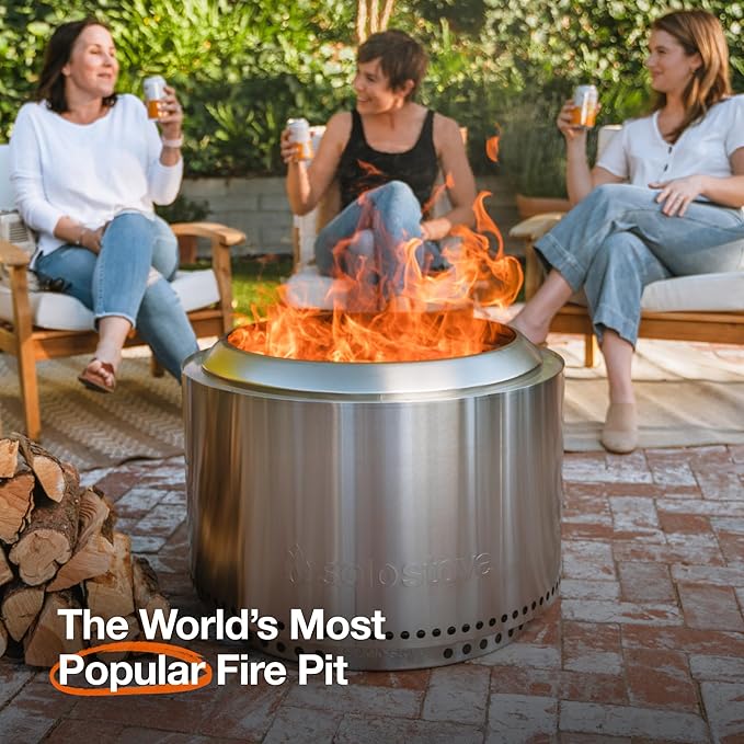 Solo Stove Yukon Amazon Exclusive Bundle | Smokeless Fire Pit with Stand, Lid & Shelter | Wood
