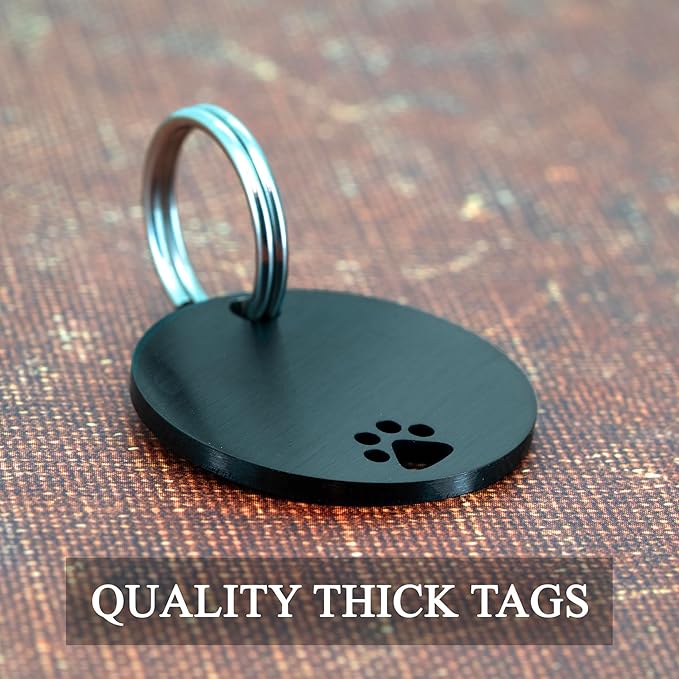Ultra Joys Dog Tags Personalized for Pets - Hollow Paw Custom Pet ID Tag - Engraved Dog Tag for